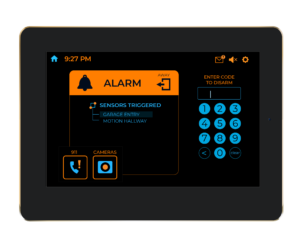 screen design for home secxruity interface